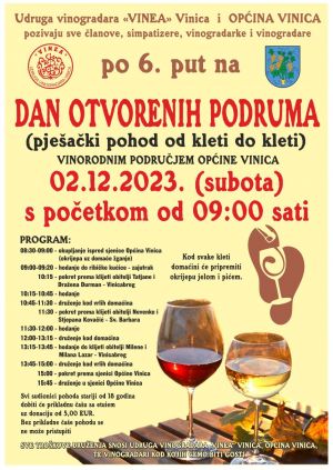 6. Dan otvorenih podruma (pješački pohod od kleti do kleti)